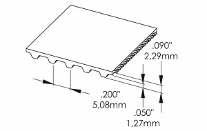 Diržas 100 XL 037 (9.5 mm)