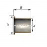 Slydimo įvorė B 30-40-30/48-4 (PBMF 304030) bronz. su flanšu